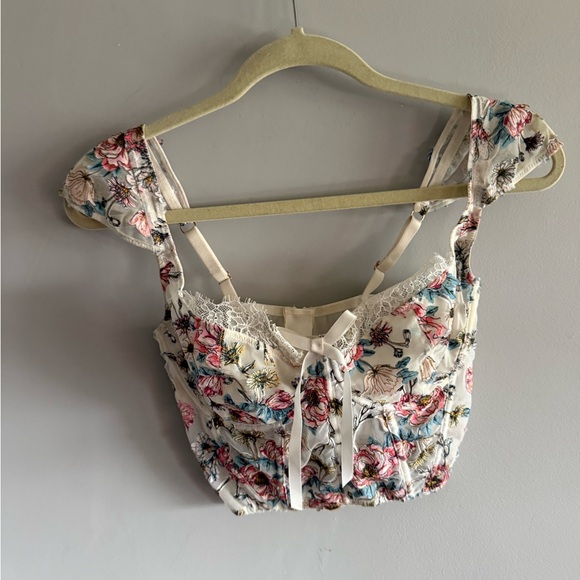 Victoria's Secret Other - Victoria’s Secret Dream Angels Floral Lace Bustier Corset Top 34D Romantic